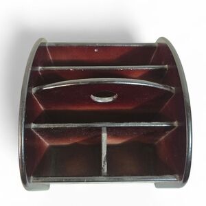 Wooden Desktop Organizer with Rotating Base